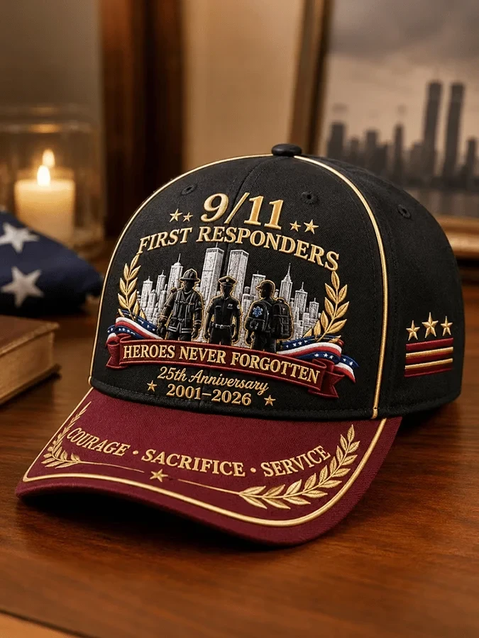 911 25th Anniversary We Will Never Forget Hat 9 11 2001 Baseball Cap Gift Ideas