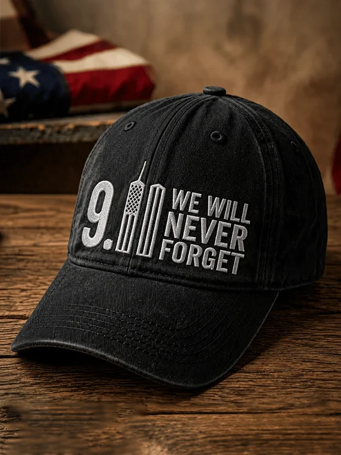 911 25th Anniversary We Will Never Forget Hat Patriot Day Baseball Cap Gift Ideas