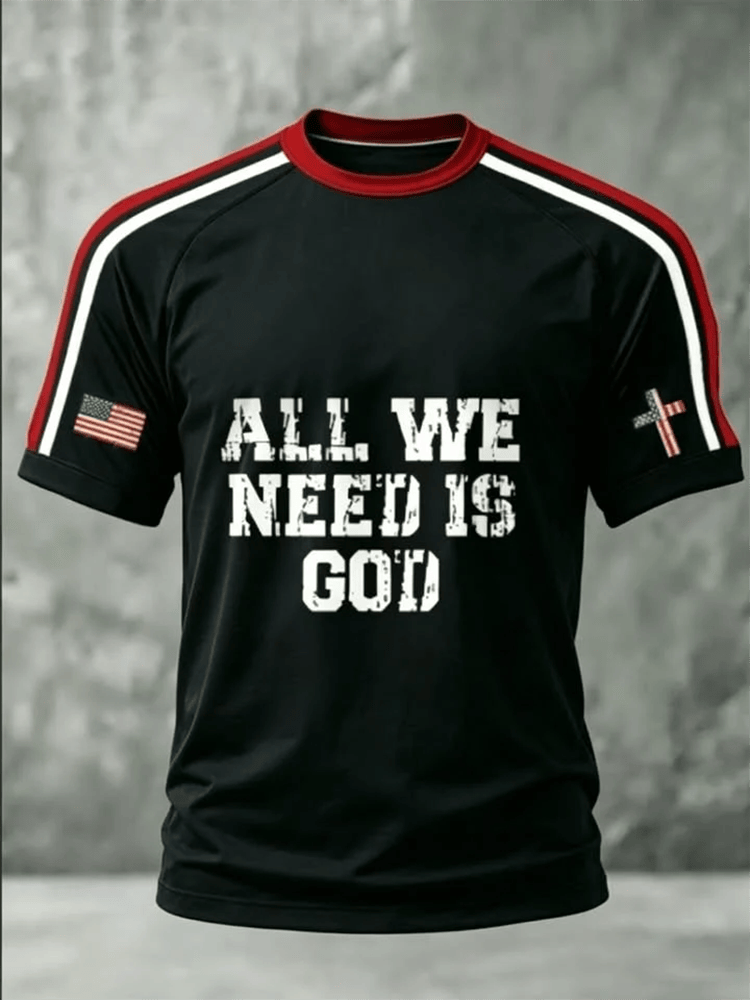 All We Need Is God Shirt Shirt Faith Based Apparel Christian Merch Father's Day Outfits Idea - WWCandleCo