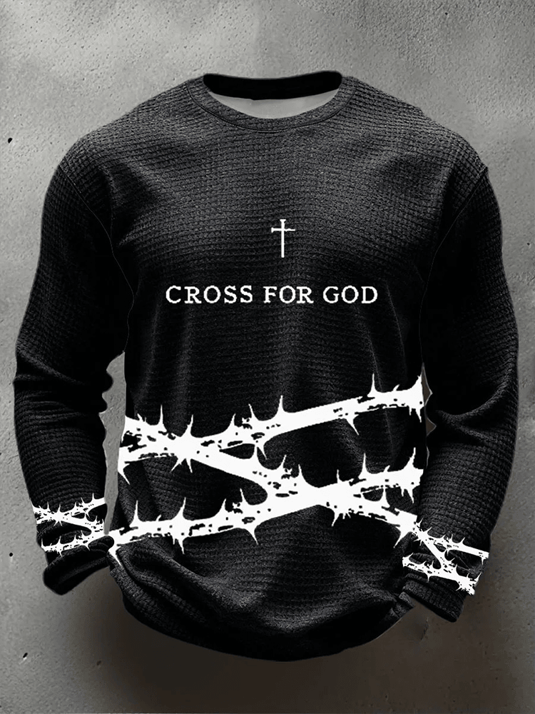 Cross For God Christian Long Sleeve Shirt Bible Clothing Christian Gifts For Boyfriend - Woodnwickscandlecompany