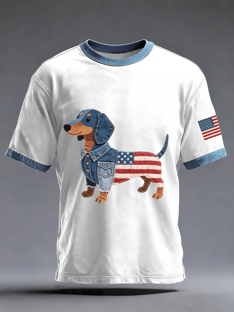 Dachshund America 250Th Anniversary T-Shirt Patriotic Clothing 4Th Of July Gifts For Dog Lovers - Woodnwickscandlecompany