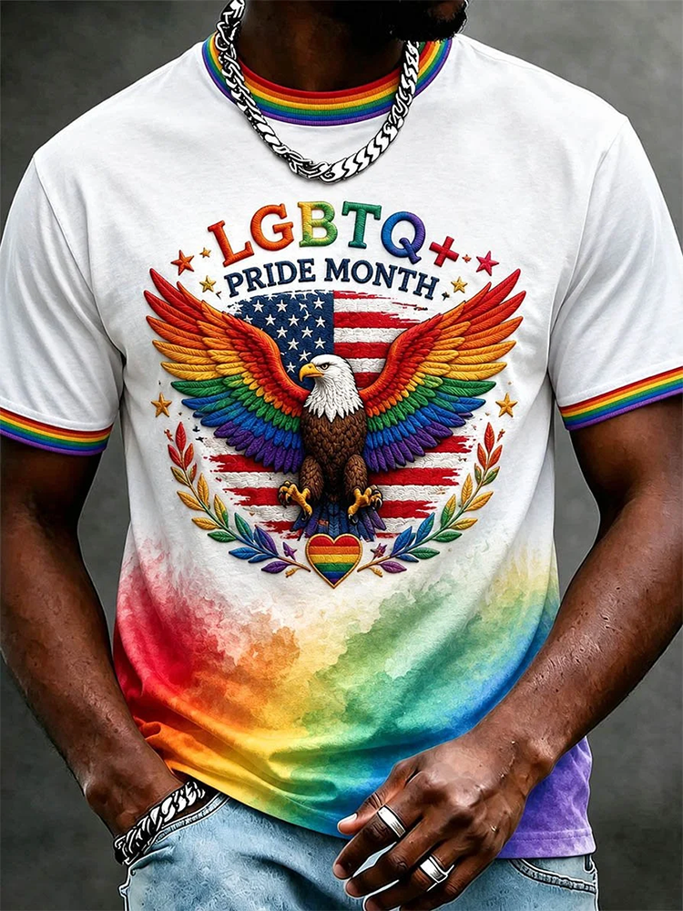 Eagle Pride Month Merch LGBTQ Shirt Bi Pride Shirt Patriotic Gifts For Supporters - WWCandleCo
