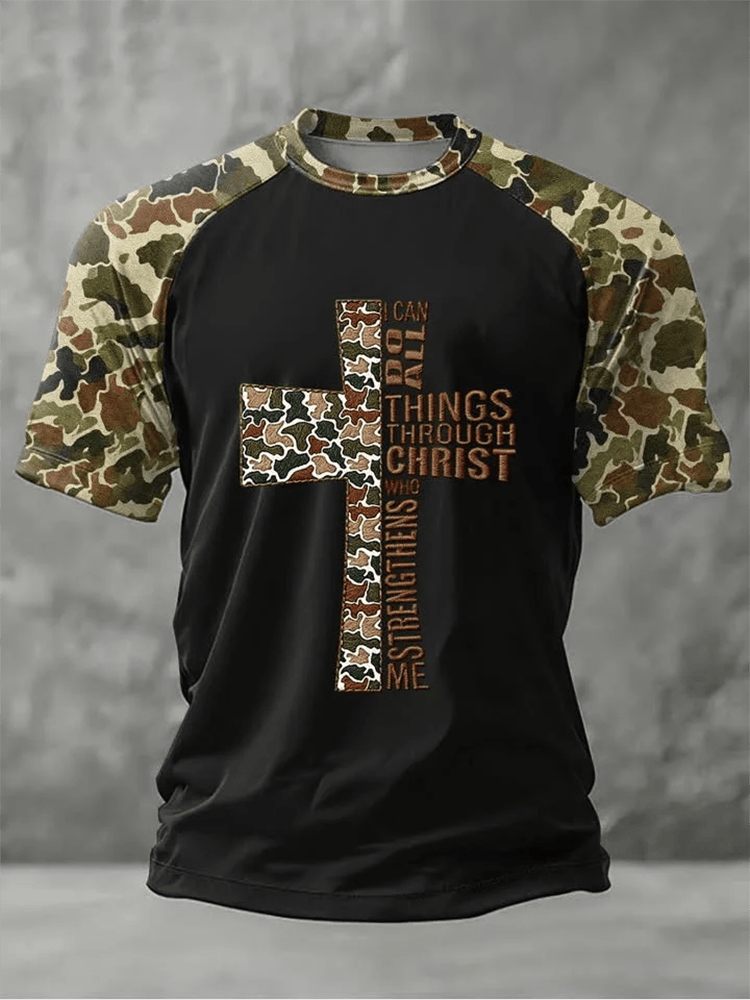 I Can Do All Things Through Christ Camo Shirt Jesus Apparel Faith Based Gifts Idea - WWCandleCo