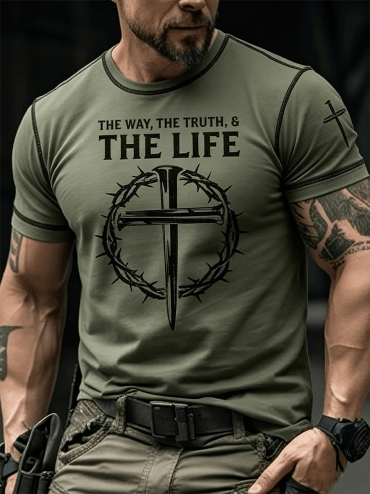 Jesus The Way The Truth The Life Shirt Christian Themed Clothing Faith Apparel Gifts - WWCandleCo