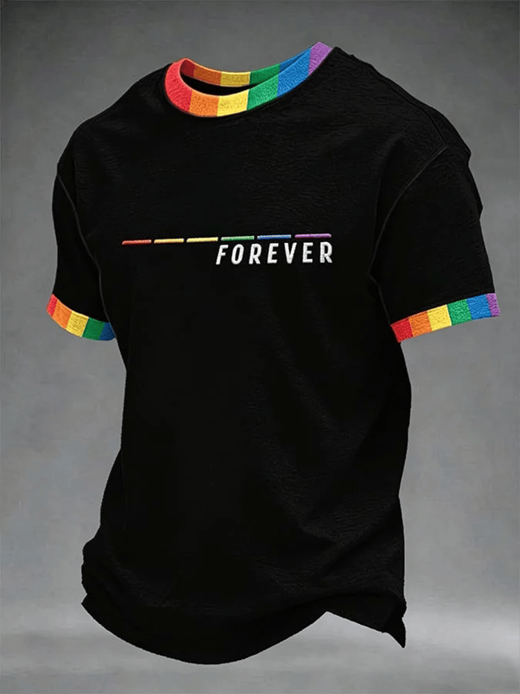 Pride Month Forever Rainbow Shirt Gay Pride Shirts LGBTQ Apparel Gifts For Him - WWCandleCo