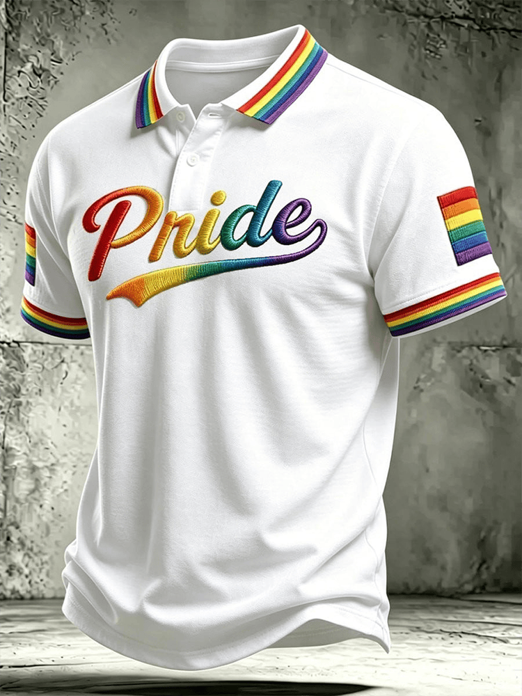 Pride Month Merch LGBTQ Rainbow Flag Polo Shirt LGBT Clothing Gifts For Bi - WWCandleCo