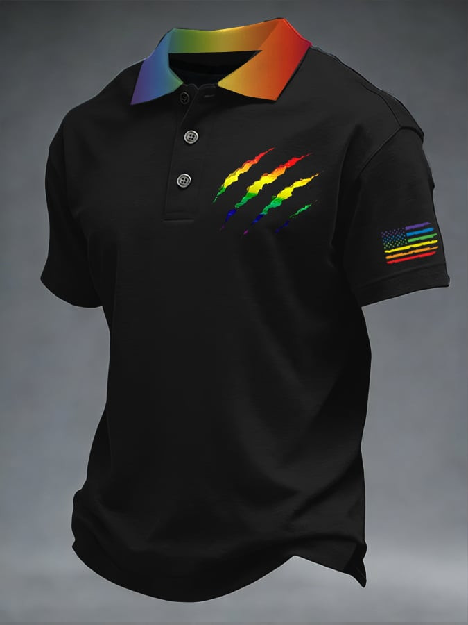 Pride Month Merch Rainbow Flag Polo Shirt Gay Pride Shirt Best LGBTQ Gifts Idea - WWCandleCo