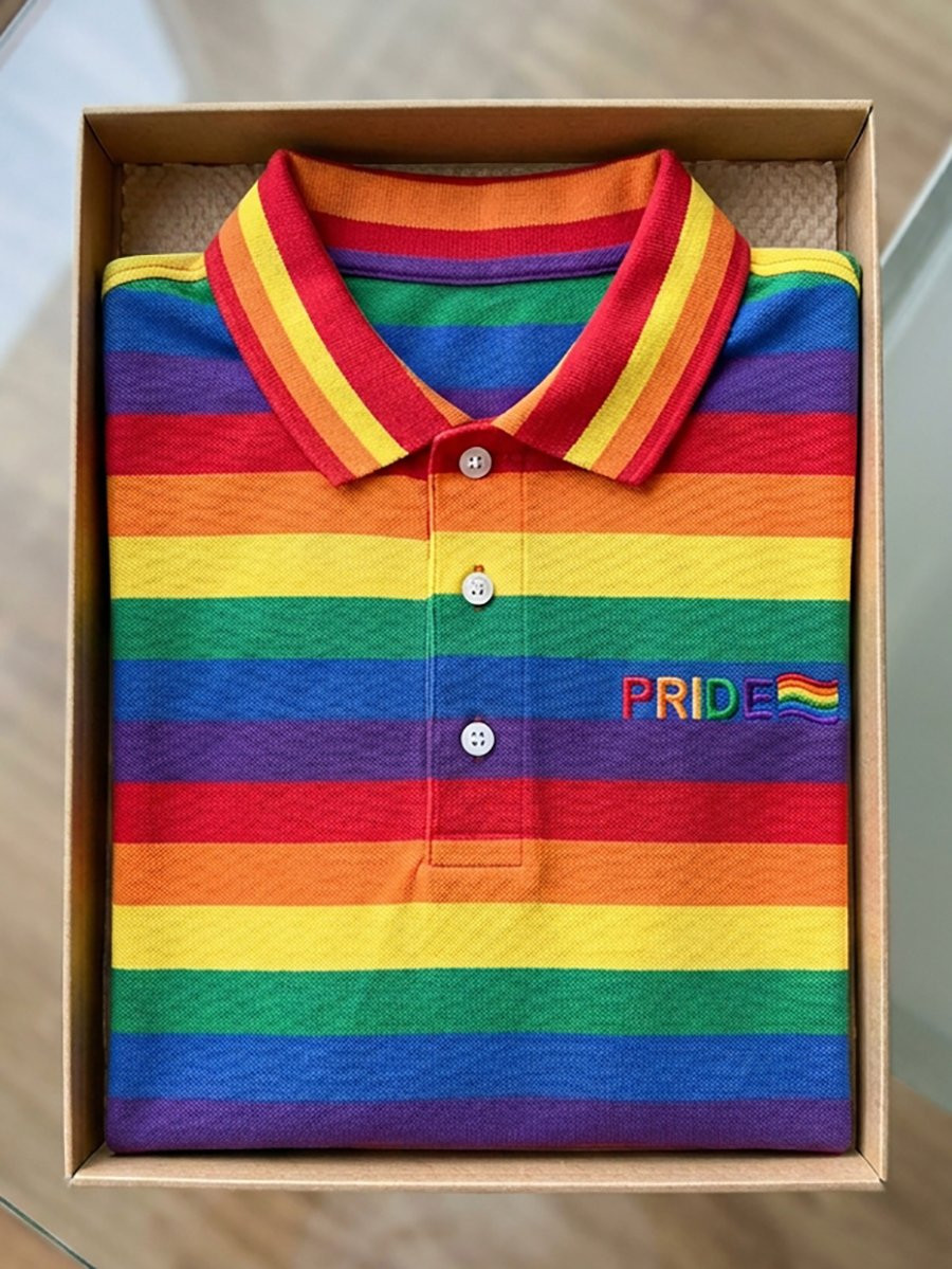 Pride Month Merch Rainbow Flag Polo Shirt LGBT Outfit Idea Pride Month Gifts - WWCandleCo