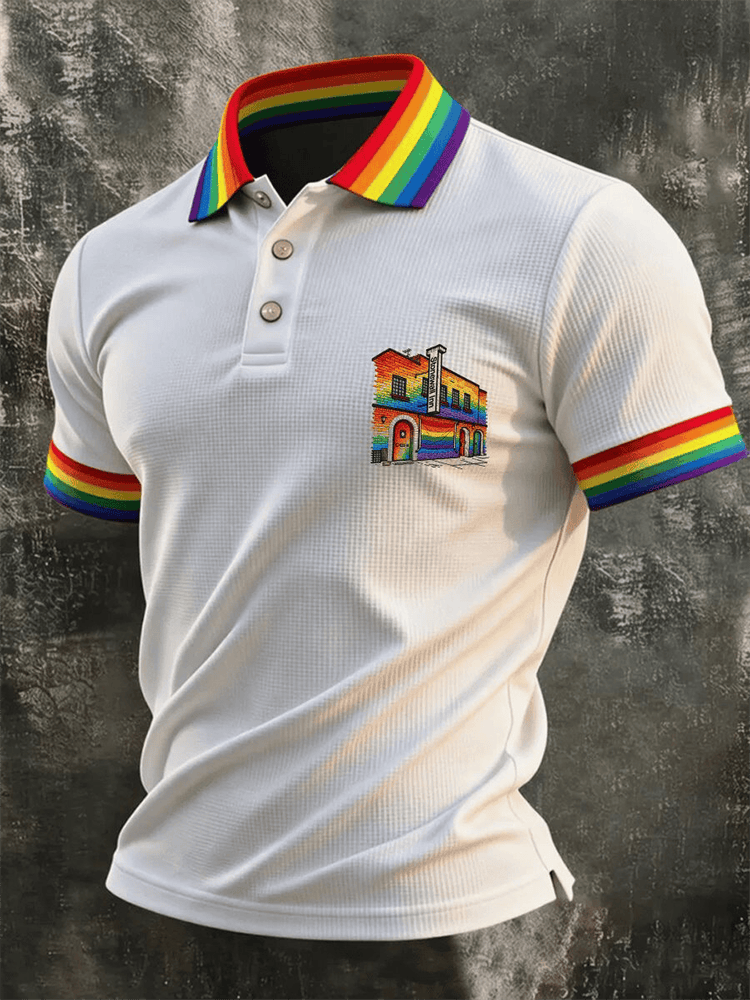 Pride Month Merch Rainbow Polo Shirt Gay Pride Clothing LGBT Outfit Gifts Idea - WWCandleCo