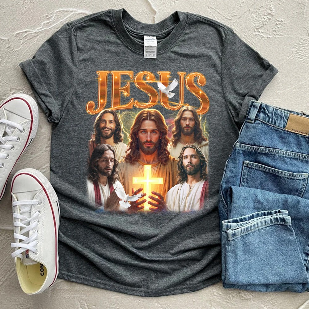 Jesus Bootleg Vintage T-Shirt, Gift Christian Faith Christ, Funny Retro Christian Religion T-Shirt - Image 3