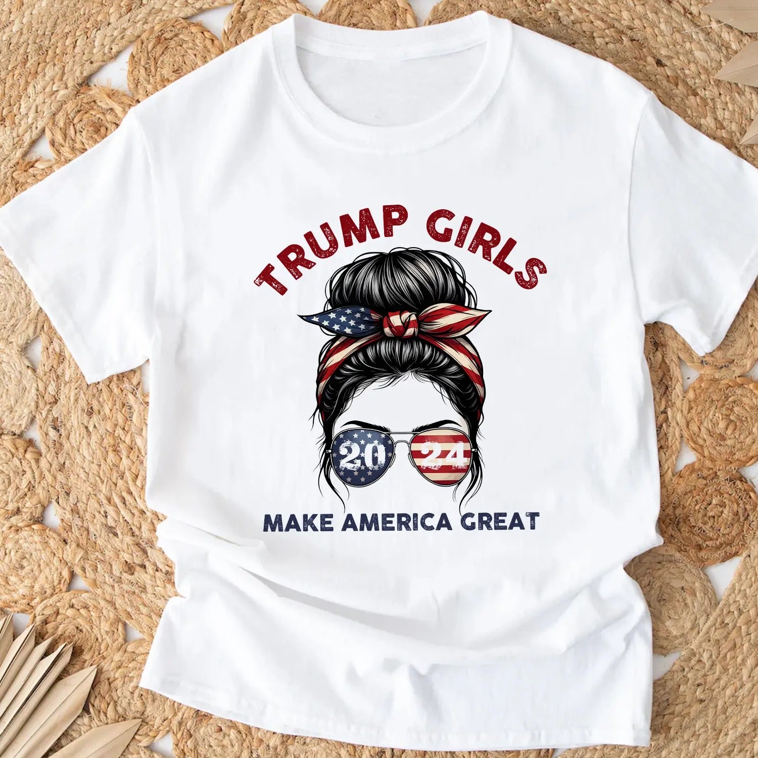 Patriotic Trump 2024 T-Shirt for Women - Trump Girls Make America Great T-Shirt - Image 2