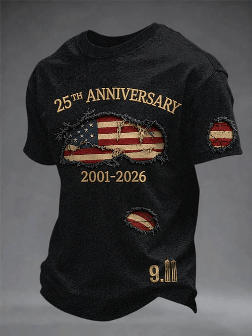 25th Anniversary 9 11 T-Shirt Never Forget 2001-2026 Clothes Gift For Post-9-11 Veterans