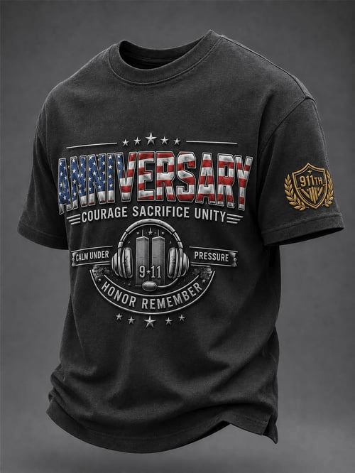 25th Anniversary 9 11 T-Shirt Never Forget Clothes Gift For Patriot Day Supporters