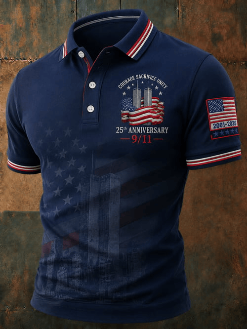 25th Anniversary Polo Shirt 911 Never Forget Clothing Birthday Gift Ideas For Men