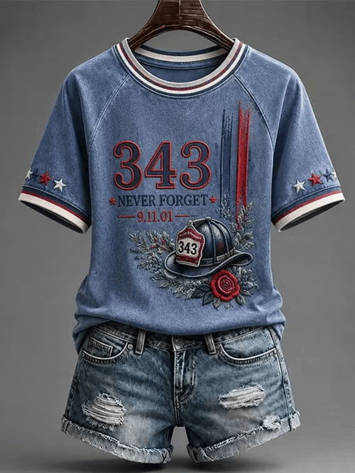 343 Never Forget T-Shirt 91101 Firefighter Merch Gift For Firefighters Brave