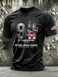9 11 25th Anniversary We Remember T-Shirt Remember Patriotic Clothes Gift For 9-11 Memorial