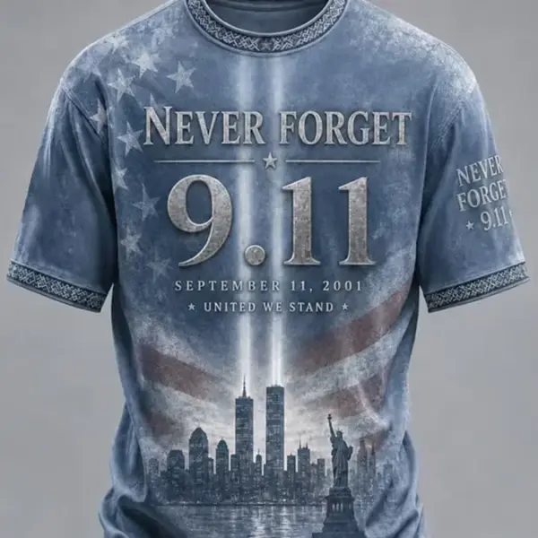 911 25th Anniversary Never Forget Art T-Shirt 911 Tribute Clothes Good Gift For Him
