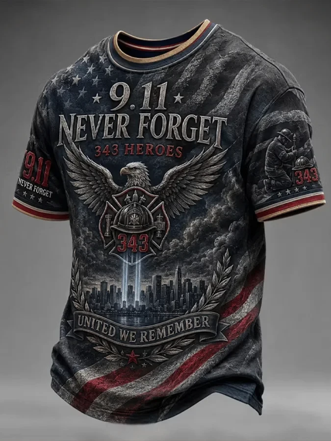 911 25th Anniversary Never Forget Eagle T-Shirt United We Remember Shirt