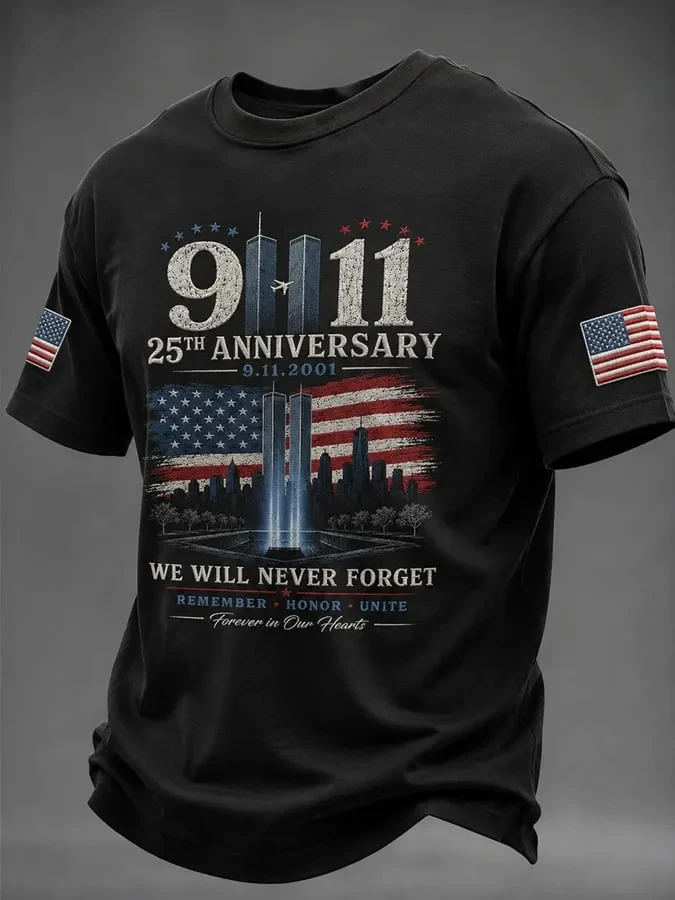 911 25th Anniversary Never Forget Patriotic Shirt 911 Apparel Tribute Gift Ideas