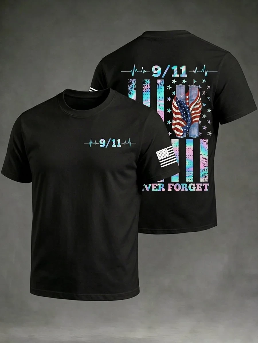 911 25th Anniversary Never Forget Shirt 911 Tribute Graphic Tee
