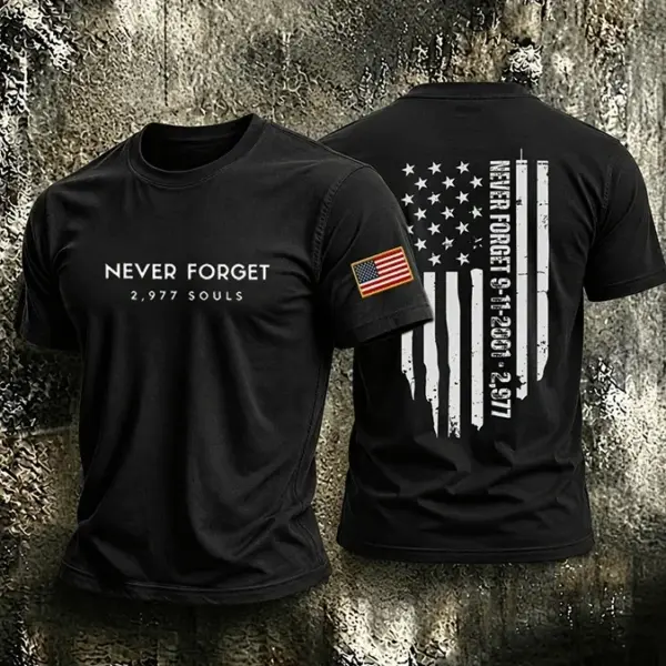 911 25th Anniversary Never Forget T-Shirt 9 11 Incident Shirt Memorial Gift For Him