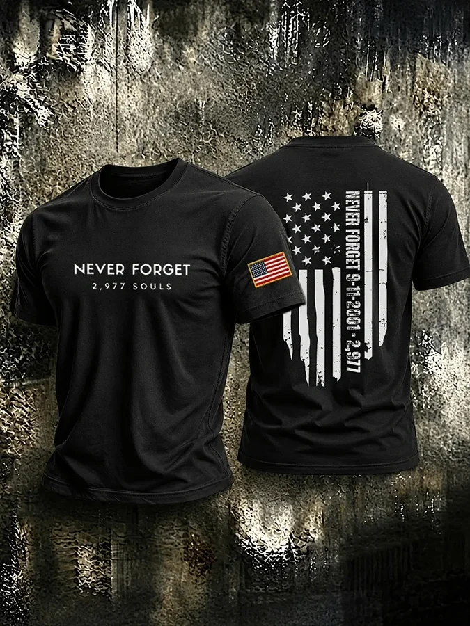 911 25th Anniversary Never Forget T-Shirt 9 11 Incident Shirt Memorial Gift For Him