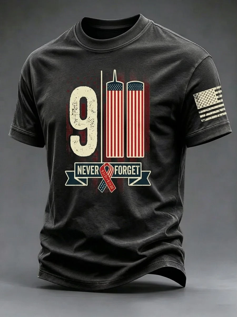 911 25th Anniversary Never Forget T-Shirt 911 Anniversary Clothes Patriotic Gift Ideas