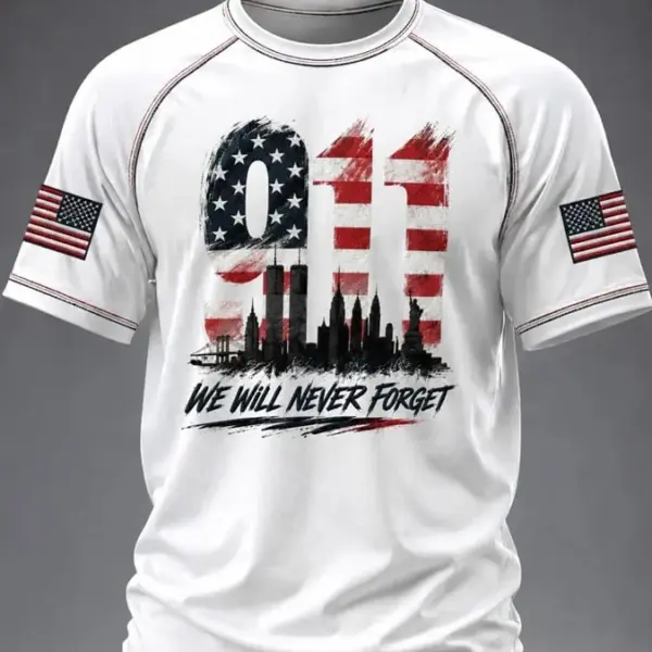 911 25th Anniversary Never Forget T-Shirt 911 Commemorative Clothes
