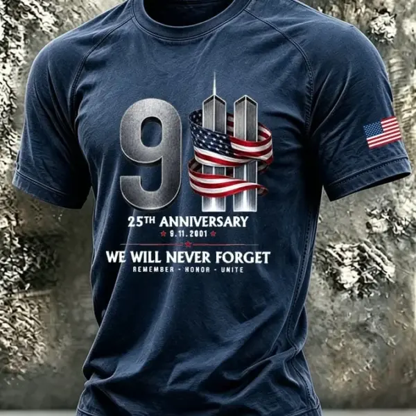 911 25th Anniversary Never Forget T-Shirt 911 Graphic Tee