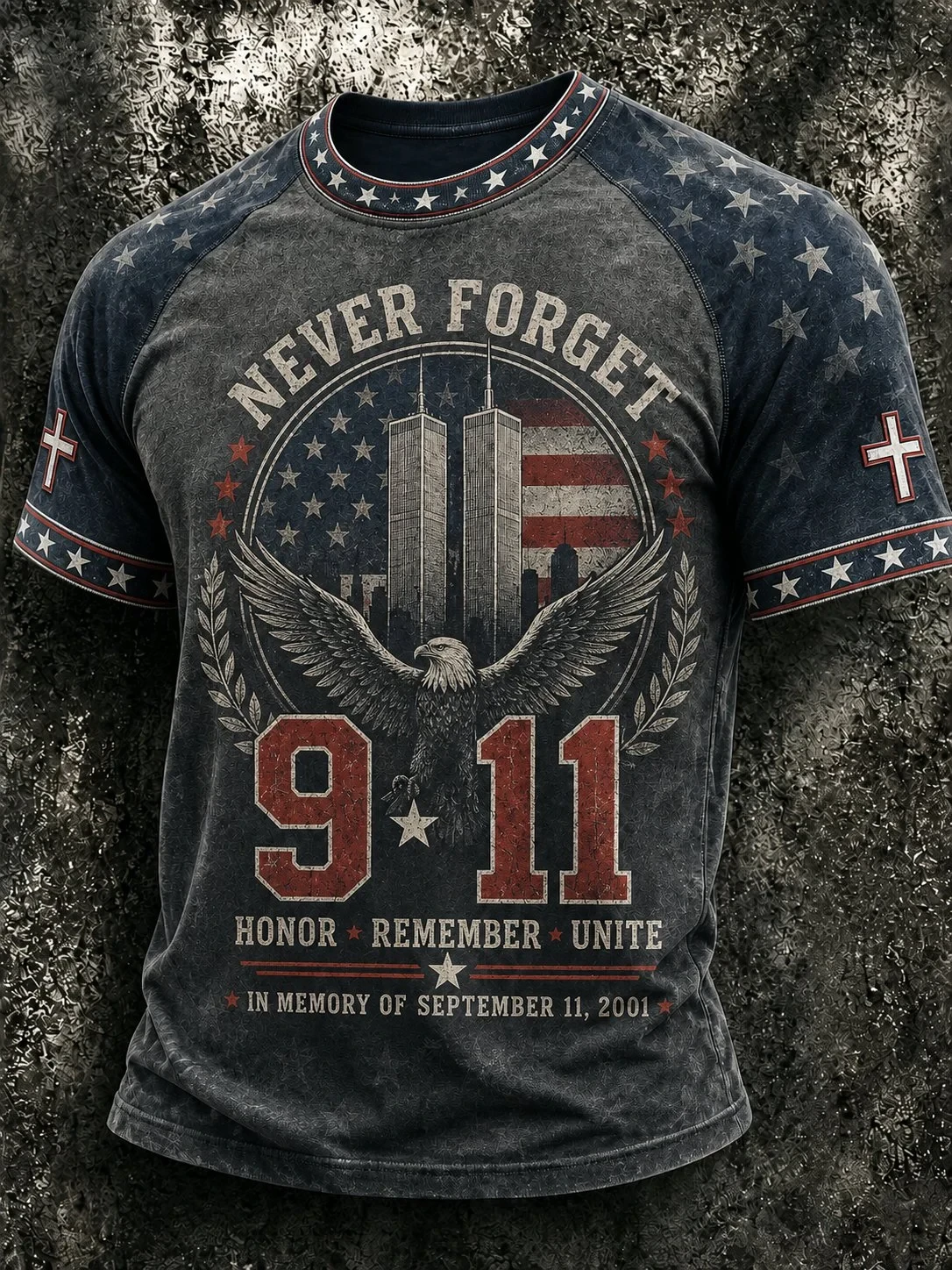 911 25th Anniversary Never Forget Vintage Stars Shirt 911 Merch Memorial Gift Ideas