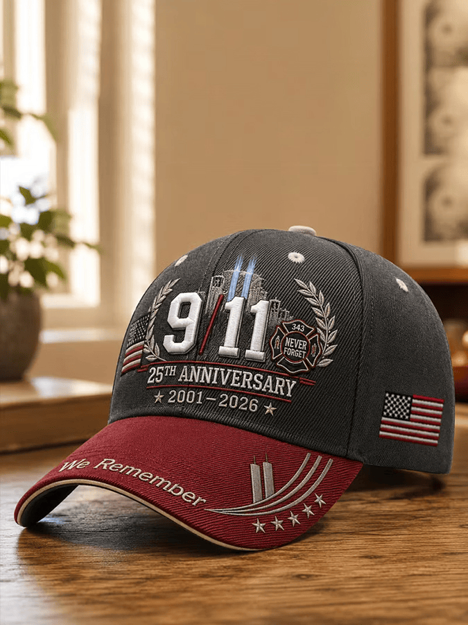 911 25th Anniversary We Will Never Forget Hat Twin Towers Merch Birthday Presents For Husband