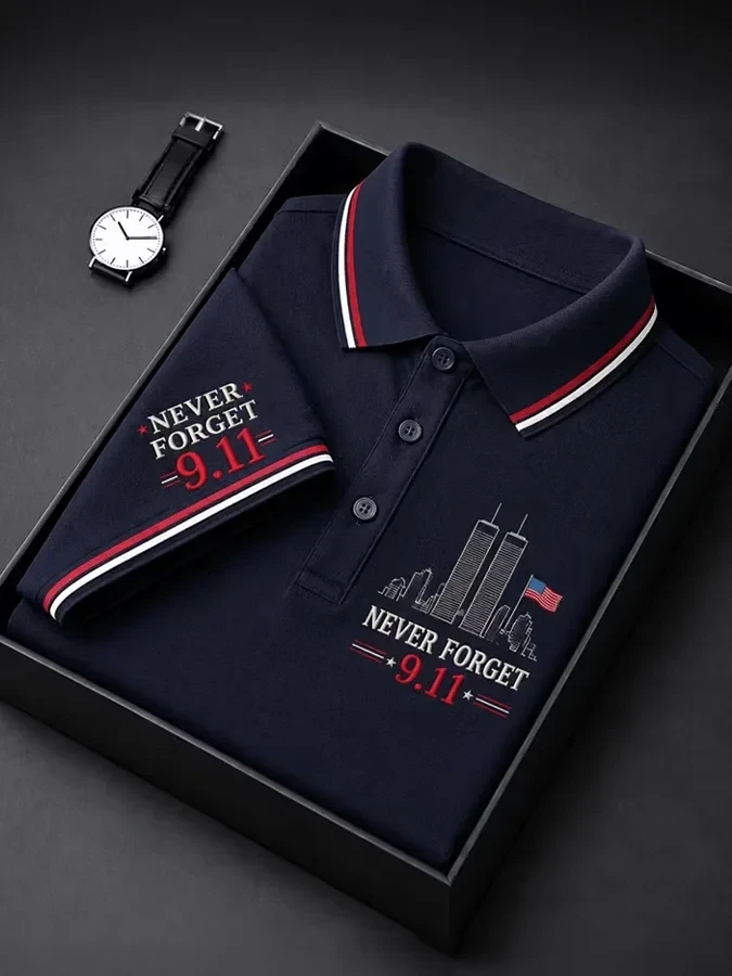 911 25th Anniversary We Will Never Forget Polo Shirt 911 Clothing Good Gift For Husband