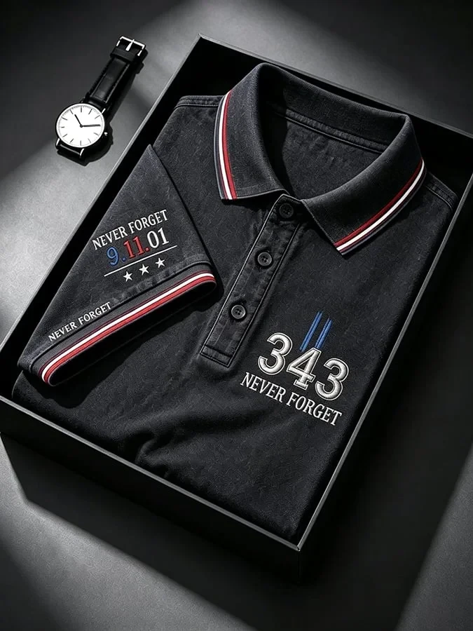 911 25th Anniversary We Will Never Forget Polo Shirt 911 Patriot Day Shirt Dad's Gifts