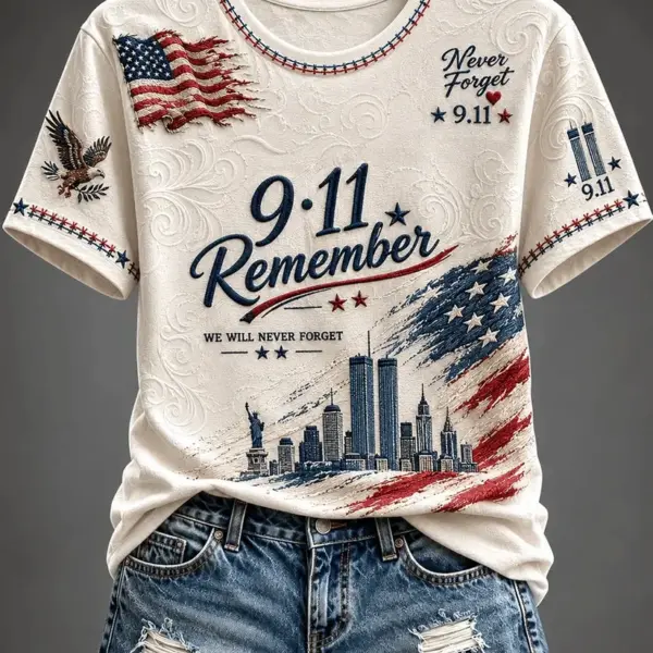 911 25th Anniversary We Will Never Forget Shirt 911 Memorial Graphic Tee