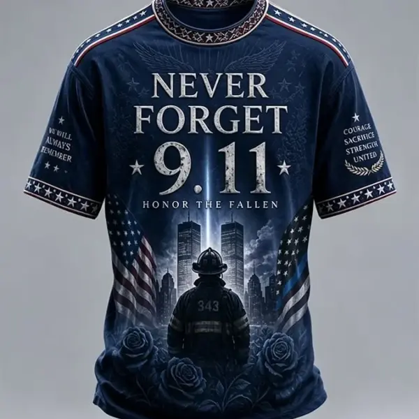 911 25th Anniversary We Will Never Forget Shirt 911 Tribute Clothes Gift For Dad
