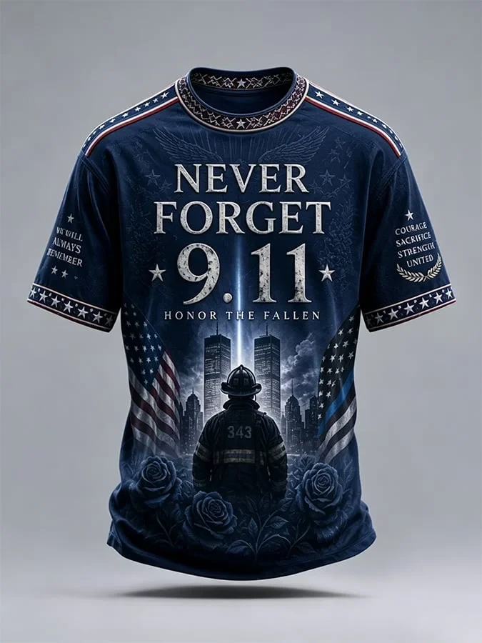 911 25th Anniversary We Will Never Forget Shirt 911 Tribute Clothes Gift For Dad