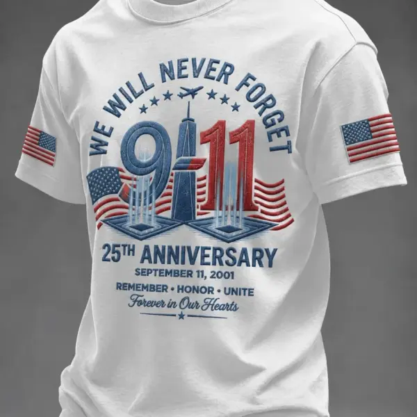 911 25th Anniversary We Will Never Forget T-Shirt 911 Anniversary Shirt