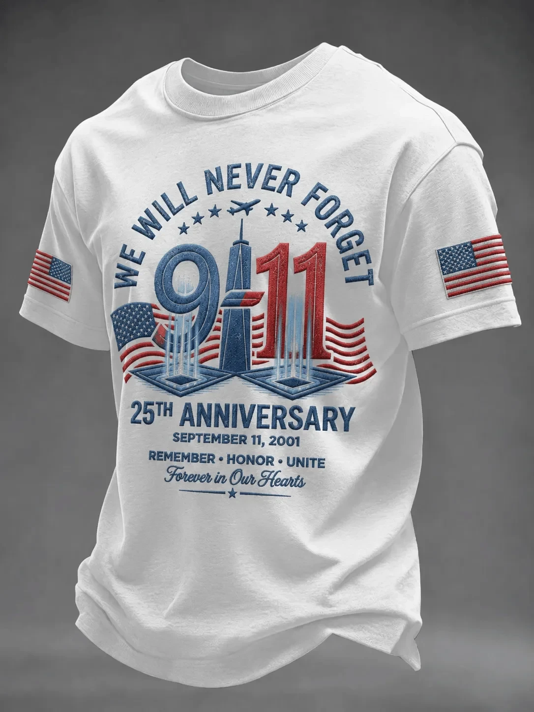 911 25th Anniversary We Will Never Forget T-Shirt 911 Anniversary Shirt
