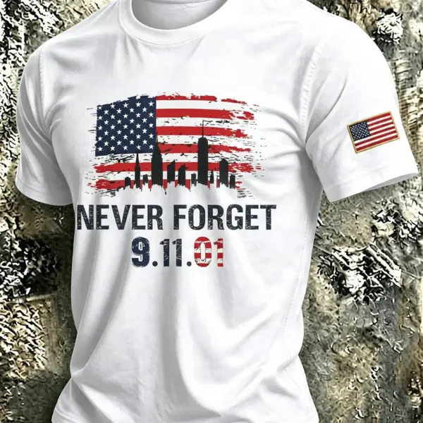 911 25th Anniversary We Will Never Forget T-Shirt 911 Clothes Gift For Dad