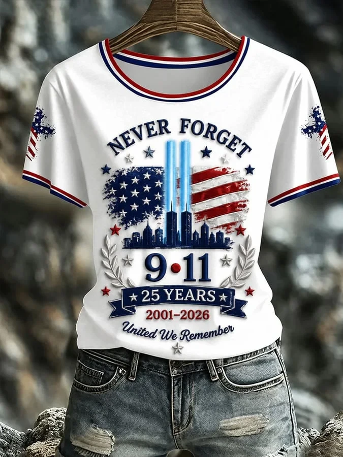 911 25th Anniversary We Will Never Forget T-Shirt 911 Clothes Gift For Mother