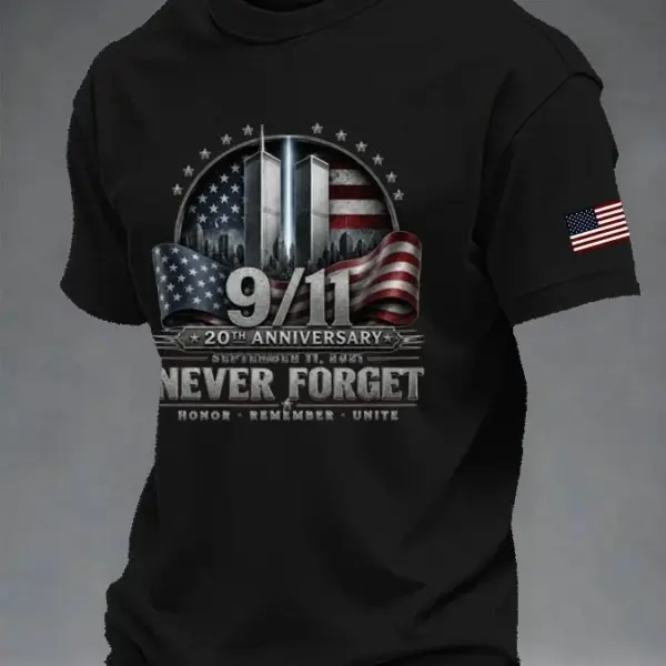 911 25th Anniversary We Will Never Forget T-Shirt 911 Clothing Gift Ideas