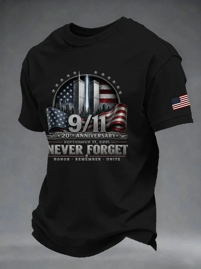 911 25th Anniversary We Will Never Forget T-Shirt 911 Clothing Gift Ideas