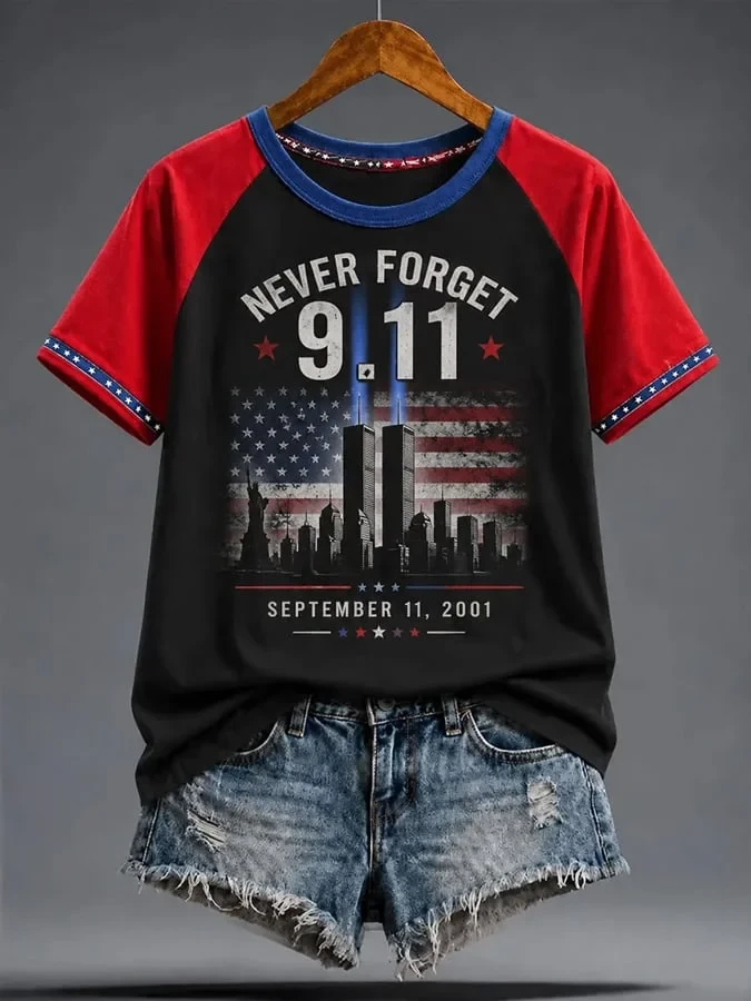 911 25th Anniversary We Will Never Forget T-Shirt 911 Merch Gift For Her