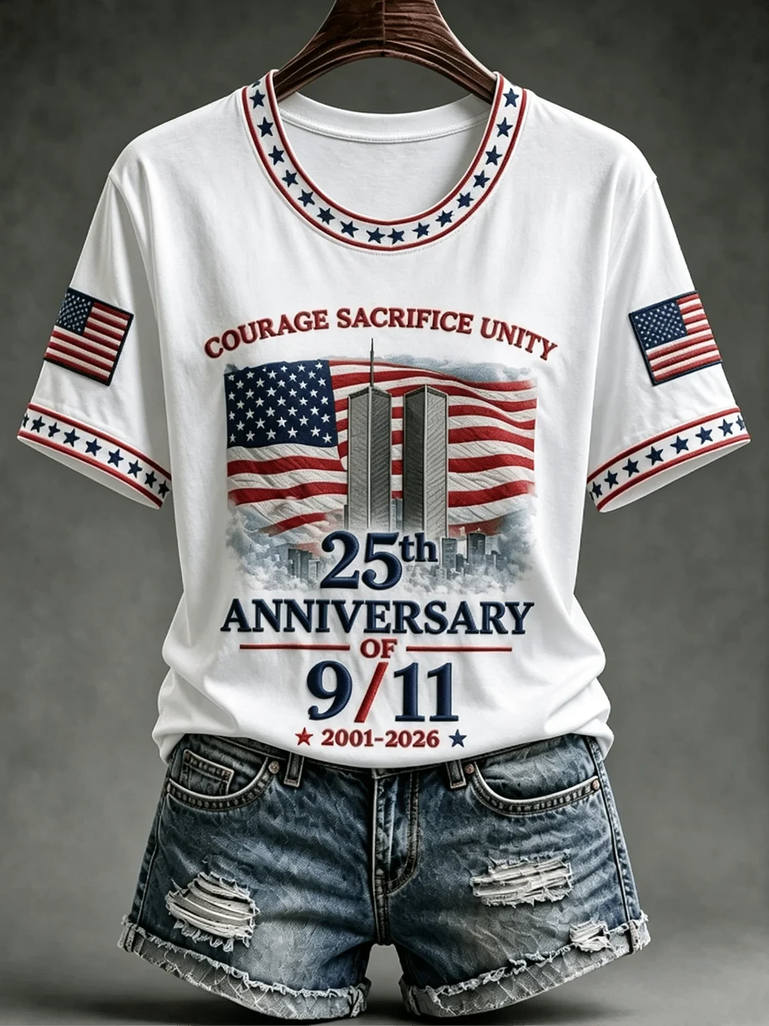 911 25th Anniversary We Will Never Forget T-Shirt 911 Shirt Unique Gift Ideas