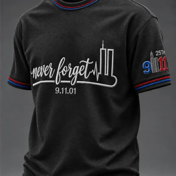 911 25th Anniversary We Will Never Forget T-Shirt 911 Tribute Apparel Best Gift Ideas