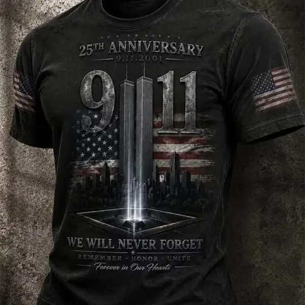 911 25th Anniversary We Will Never Forget Vintage Shirt 911 Patriot Day Merch Gift Ideas