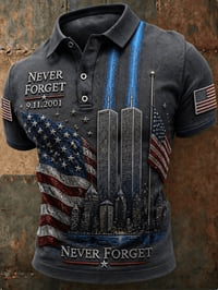 911 We Will Never Forget Polo Shirt 25th Anniversary Clothes Unique Birthday Gift For Him