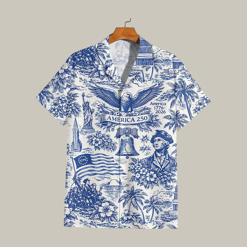 America Years Of America Celebration Hawaiian Shirt 1776 2026 Independence Day Shirt Patriotic Gift - WWCandleCo