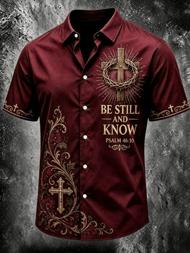 Be Still And Know Psalm 46 10 Hawaiian Shirt Christian Merch Gift For Religious Men