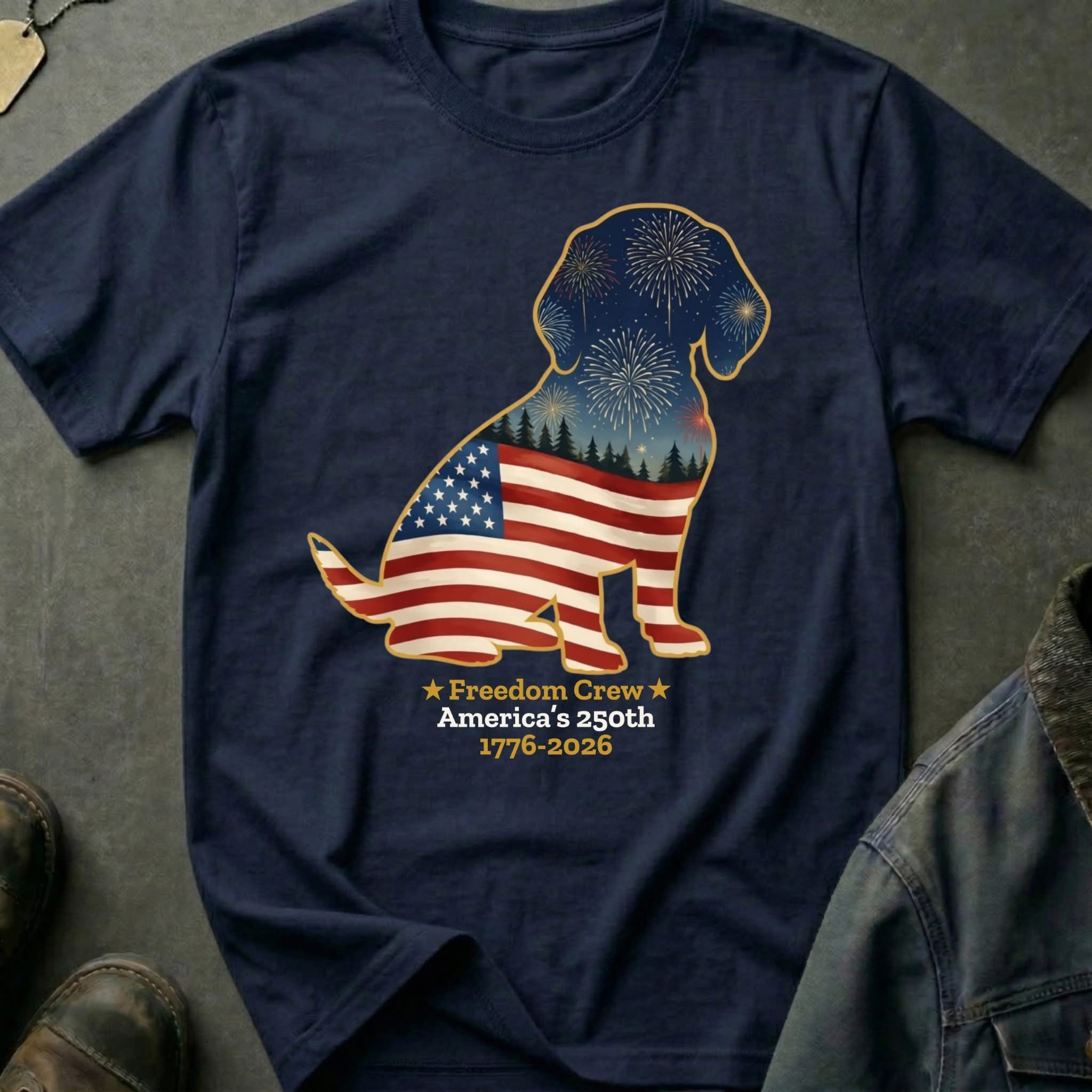 Beagle 250 Years Of America Shirt USA Flag Patriotic Clothing Gifts For Independence Day - WWCandleCo